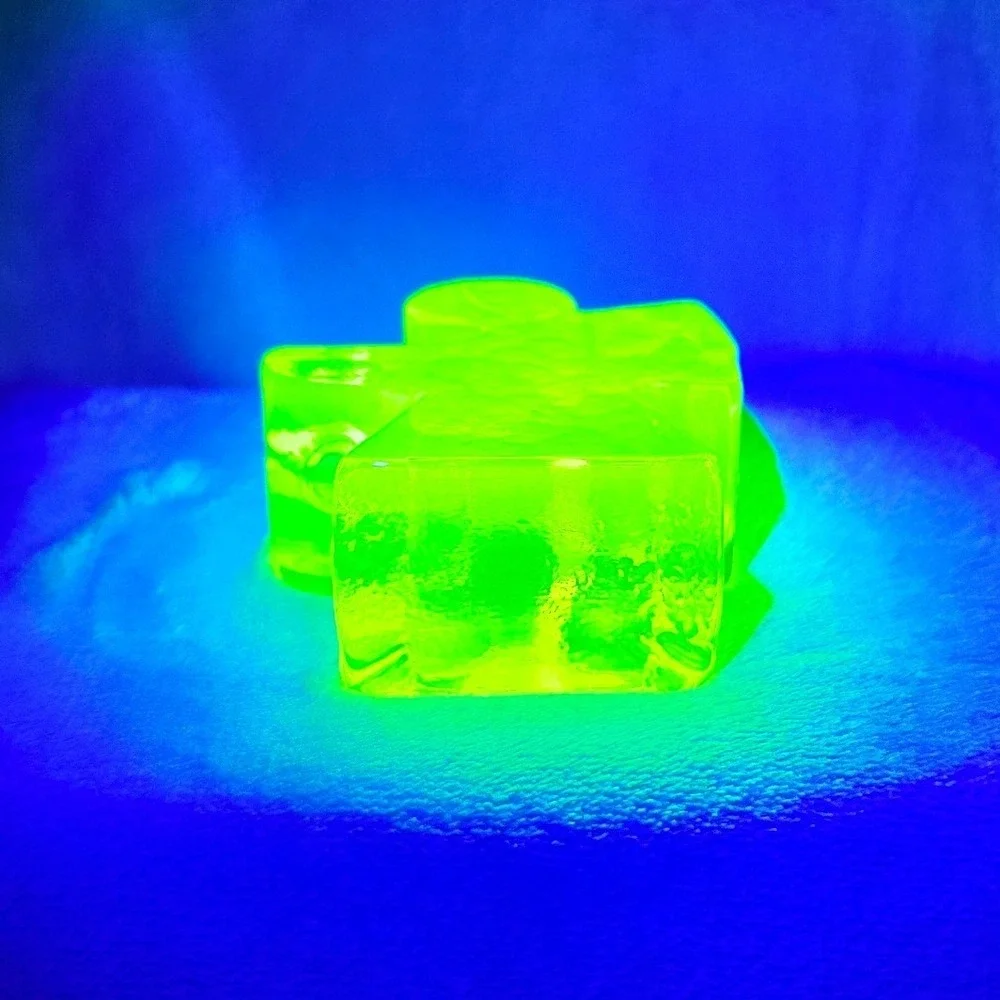 Czech Uranium Vaseline Glass Angel Mini‎ Candlestick Holder Figurine Glowing